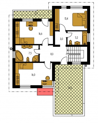Grundriss des Obergeschosses - CUBER 12